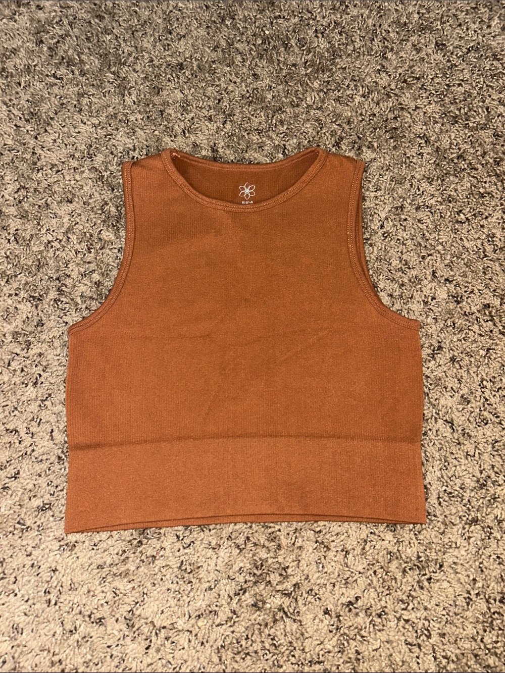 Aura Rust Cropped Tank Top